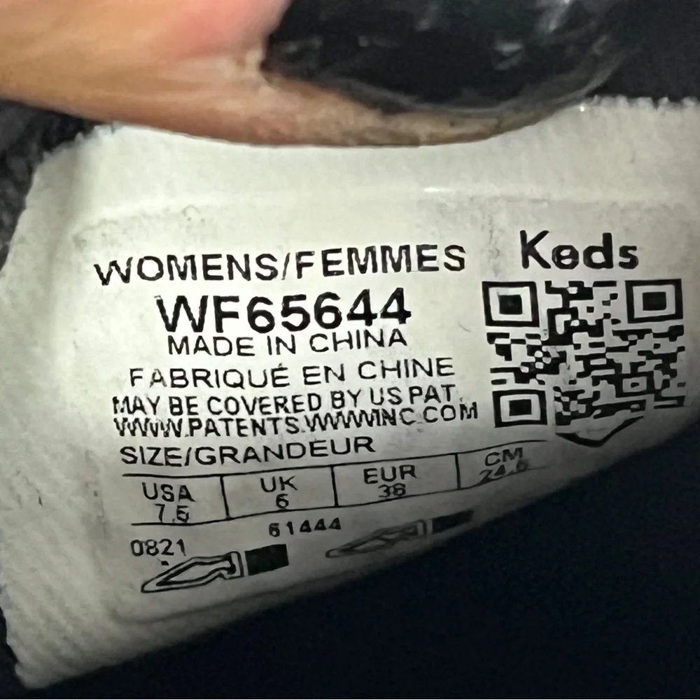 KEDS KATE SPADE New York Black Sneakers Double Decker Quilted Velvet SZ 7.5 - Picture 14 of 16